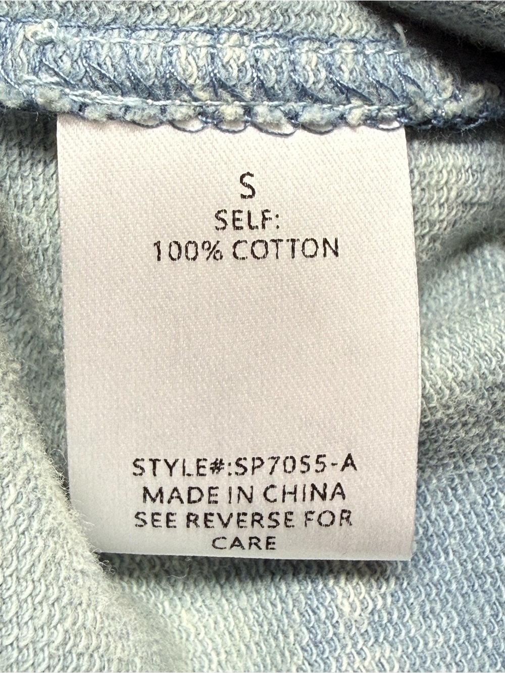 Sage & Fig size Small Women’s Blue Mineral Wash Flare Wide Leg Crop Pants - Picture 10 of 10